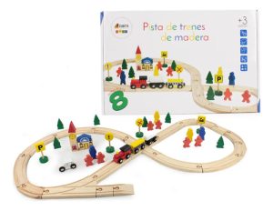 Miniatura 8 de 9 de Pista De Tren Madera Con Trencito Y Accesorios Juguete Surtido