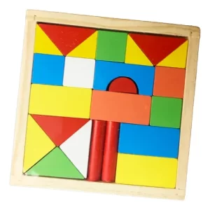 Miniatura 1 de 2 de Bloques De Madera Montessori 23 Piezas Encastre Didáctico