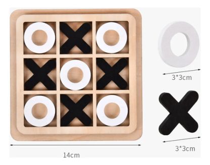 Imagen 5 de 7 de Tateti De Madera Juego De Mesa Infantil 14x14 Ta Te Ti