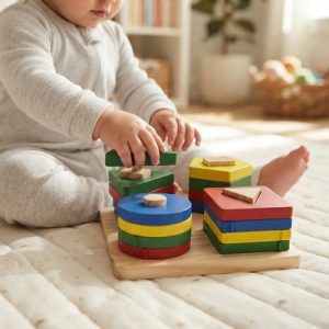 Miniatura 7 de 9 de Encastre De Madera Formas Geométricas Apilable Didáctico Surtido