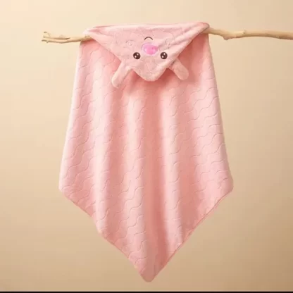 Imagen 7 de 10 de Toallón Bebé Con Capucha Animalitos 75x75 Suave Absorbente