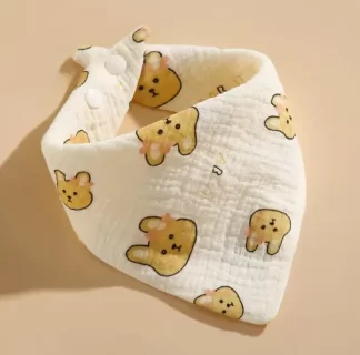 Babero Bebé Gasa De Algodón Conejitos