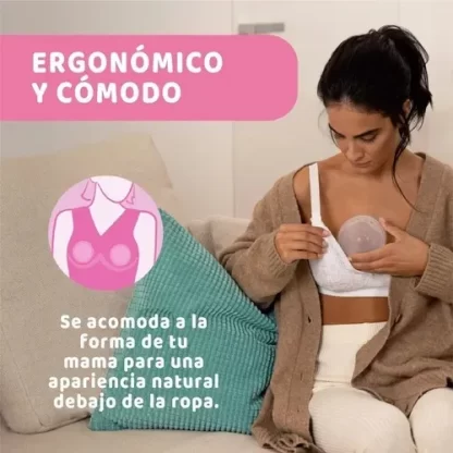Imagen 5 de 10 de Cascos Recogeleche Natural Feeling Chicco Suave Y Anatomico