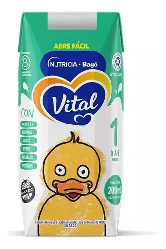 Imagen 2 de 3 de Leche Vital 1 Liquida 200ml Combo 3 Cajas x24 bricks (72 en total)