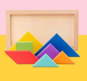 Miniatura 6 de 6 de Tangram De Madera Rectangular Juego Didáctico Figuras