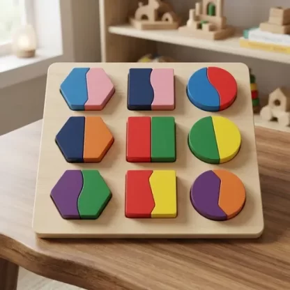 Imagen 1 de 3 de Encastre Madera Figuras Básicas Formas Geométricas Bebé Surtido