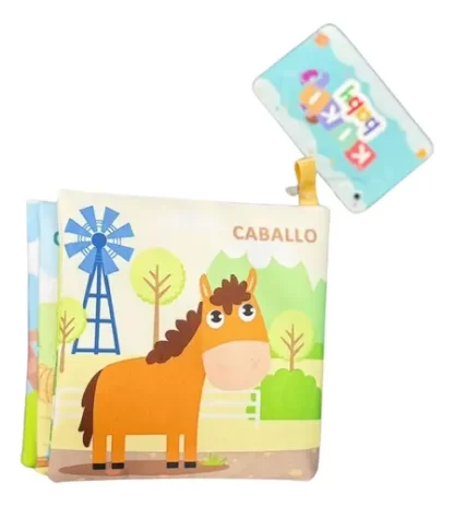 Imagen 10 de 10 de Libro De Tela Bebé Animales De Campo Estimulación Sensorial