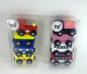 Miniatura 3 de 7 de Trencito Magnético Madera Con 4 Vagones Juguete Bebé Surtido