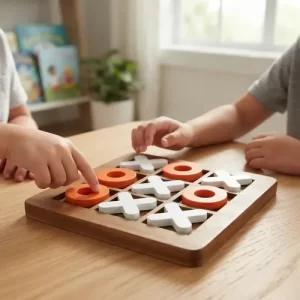 Miniatura 1 de 7 de Tateti De Madera Juego De Mesa Infantil 14x14 Ta Te Ti
