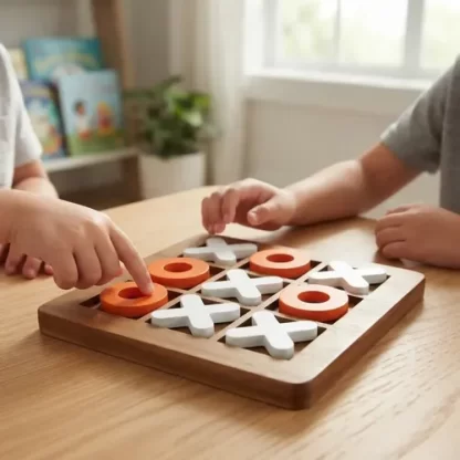 Imagen 1 de 7 de Tateti De Madera Juego De Mesa Infantil 14x14 Ta Te Ti