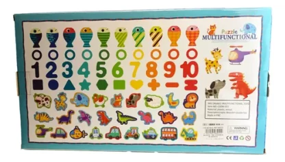 Imagen 4 de 8 de Encastre Madera Números Con Cuentas Juego Didáctico Contar Surtido