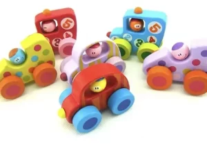 Miniatura 7 de 7 de Autitos De Madera Didácticos Pack X6 Vehículos Colores Surtido