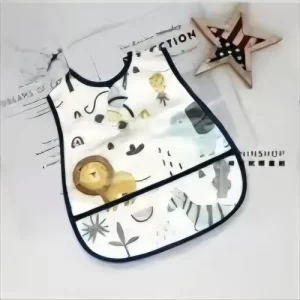 Miniatura 3 de 9 de Babero Impermeable Bebé PU Con Bolsillo