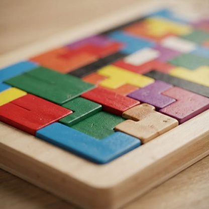 Imagen 3 de 4 de Tetris De Madera Rompecabezas Encastre Juego De Ingenio