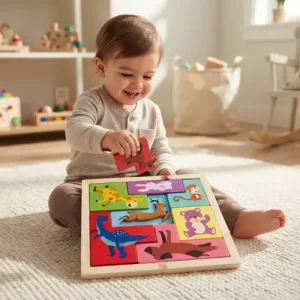 Miniatura 2 de 4 de Tetris Animales Madera Rompecabezas Encastre Didáctico