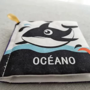 Miniatura 3 de 10 de Libro De Tela Bebé Bajo El Mar Blanco Y Negro Estimulación