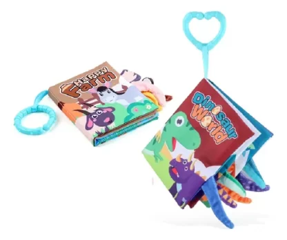 Imagen 3 de 6 de Libro De Tela Bebé Con Sonidos Y Texturas Dinosaurios