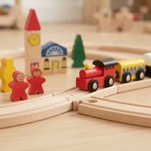 Miniatura 3 de 9 de Pista De Tren Madera Con Trencito Y Accesorios Juguete Surtido