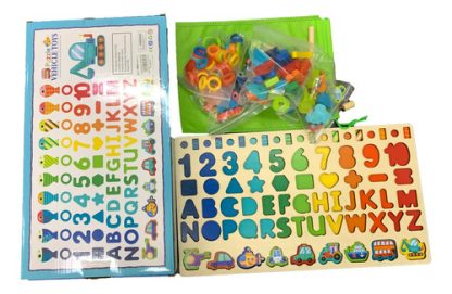 Imagen 2 de 2 de Encastre Madera Letras Abecedario Juego Didáctico Aprender Surtido