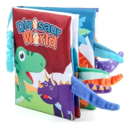 Imagen 1 de 6 de Libro De Tela Bebé Con Sonidos Y Texturas Dinosaurios