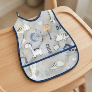 Miniatura 4 de 9 de Babero Impermeable Bebé PU Con Bolsillo