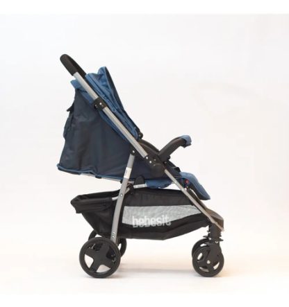 Imagen 5 de 6 de Cochecito De Paseo Bebesit Aeris 1390 Azul Con Chasis Color Plateado Rebatible