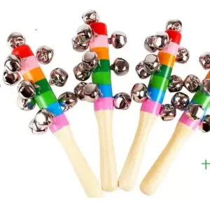 Miniatura 4 de 7 de Sonajero Cascabel Madera Bebé Maraca Didáctica Colores Surtido