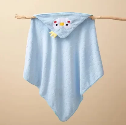 Imagen 6 de 10 de Toallón Bebé Con Capucha Animalitos 75x75 Suave Absorbente