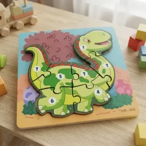 Miniatura 2 de 6 de Rompecabezas Madera Dinosaurio Encastre Didáctico 15x15