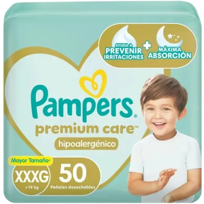 Imagen 1 de 1 de Pañales Pampers Premium Care XXXG x 50 unidades