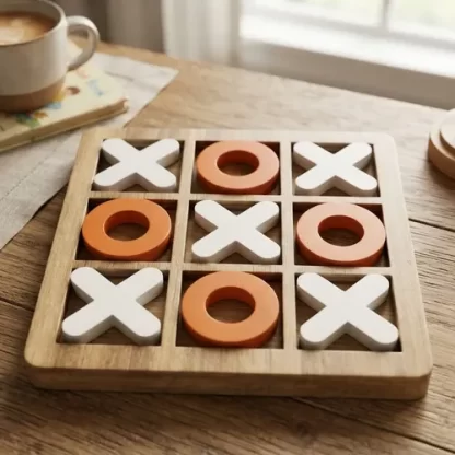 Imagen 2 de 7 de Tateti De Madera Juego De Mesa Infantil 14x14 Ta Te Ti