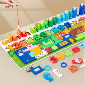 Miniatura 6 de 9 de Ábaco De Madera Juego Didáctico Contar Colores Y Formas Surtido