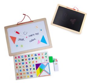 Miniatura 1 de 2 de Pizarra Magnética Infantil Madera Con Letras Y Números Imán Surtido