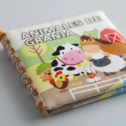 Imagen 2 de 10 de Libro De Tela Bebé Animales De Campo Estimulación Sensorial