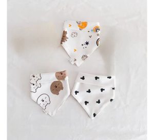 Miniatura 5 de 5 de Babero Bandana Bebé Algodón Estampado Absorbente