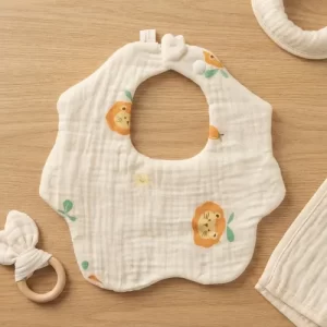 Miniatura 8 de 10 de Babero Bebé Gasa De Algodón Absorbente Suave