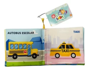 Miniatura 5 de 7 de Libro De Tela Bebé Transportes Estimulación Sensorial Multicolor
