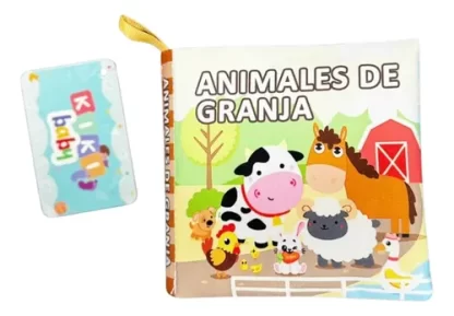Imagen 3 de 10 de Libro De Tela Bebé Animales De Campo Estimulación Sensorial