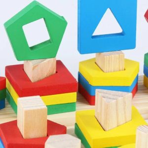 Miniatura 5 de 9 de Encastre De Madera Formas Geométricas Apilable Didáctico Surtido