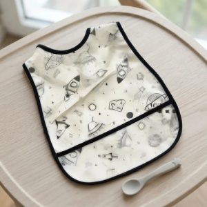Miniatura 6 de 9 de Babero Impermeable Bebé PU Con Bolsillo