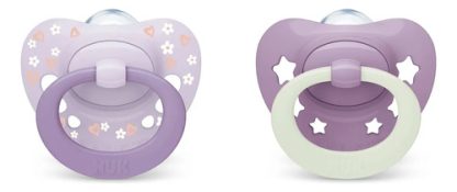 Imagen 1 de 6 de Chupetes Nuk First Choice Classic Día Y Noche 0-6 Meses