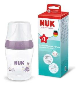 Miniatura 1 de 5 de Mamadera Nuk Perfect Match 150 ml Anticólicos Hipopótamo Violeta
