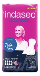 Miniatura 3 de 8 de Apósitos para incontinencia Indasec Discreet Maxi Noche x 12 unidades