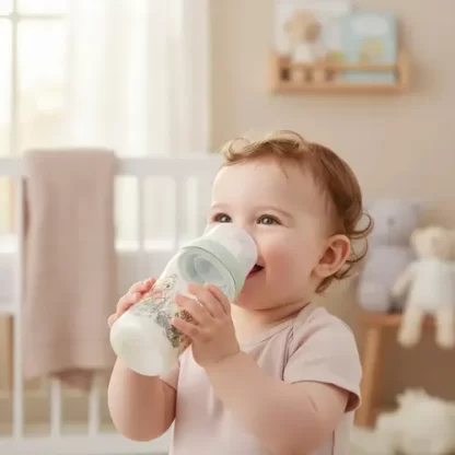 Imagen 3 de 4 de Mamadera Nuk Perfect Match Winnie Pooh 260 ml Flujo M Gris