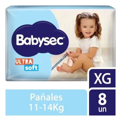 Imagen 1 de 2 de Pañales Babysec Ultra Soft XG x 8 unidades