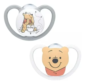 Miniatura 4 de 4 de Set 2 Chupetes Nuk Perfect Match Air 0-6m Winnie Pooh Gris