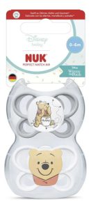 Miniatura 1 de 4 de Set 2 Chupetes Nuk Perfect Match Air 0-6m Winnie Pooh Gris