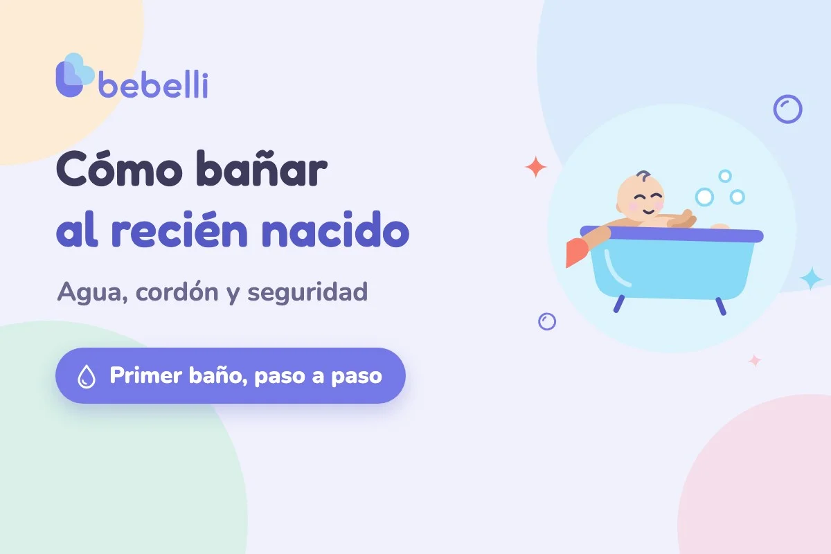 Cómo bañar a un bebé recién nacido: el primer baño paso a paso