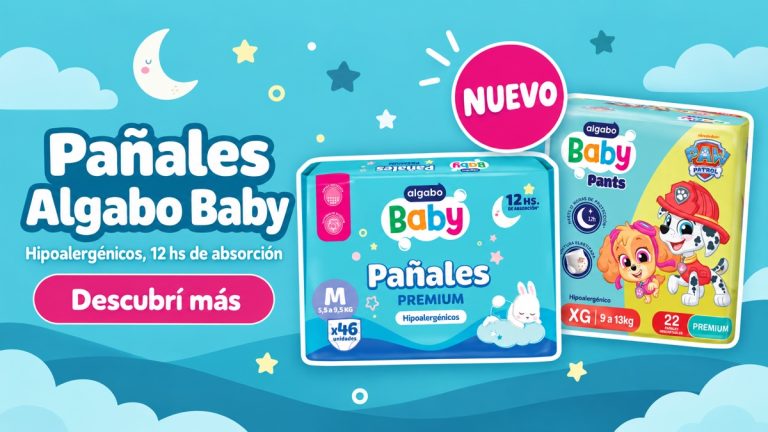 Pañales Algabo Baby — NUEVO, Hipoalergénicos, 12 hs de absorción