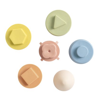 Imagen 2 de 2 de Cohete Apilable Baby Favorite 6 Piezas Juego Didáctico Bebé Colores Pastel